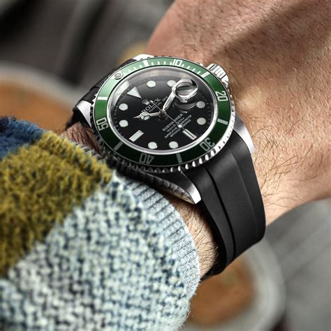 rolex rubber strap replica|rolex rubber strap for submariner.